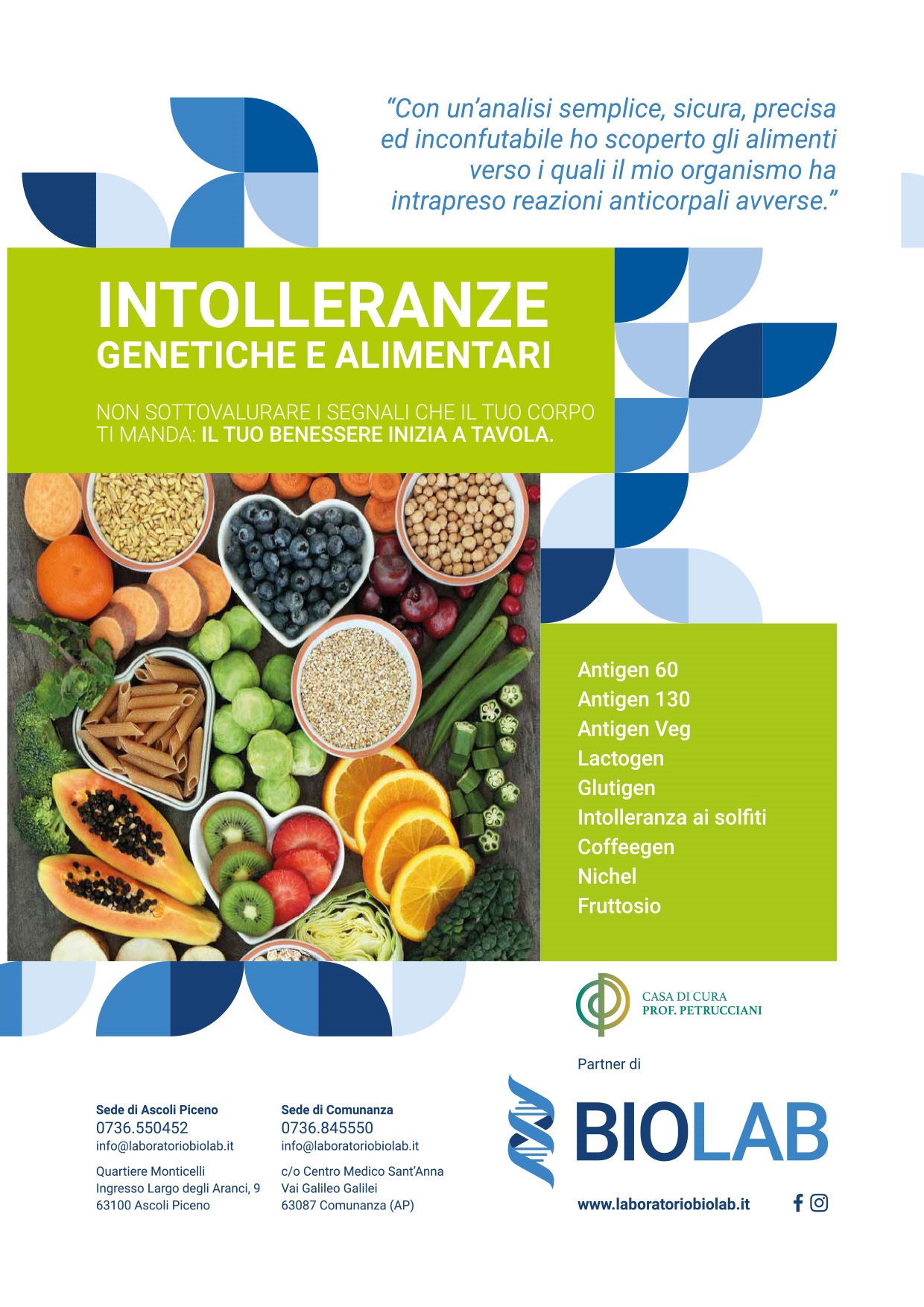 Intolleranze Genetiche E Alimentari | Casa Di Cura Prof. Petrucciani